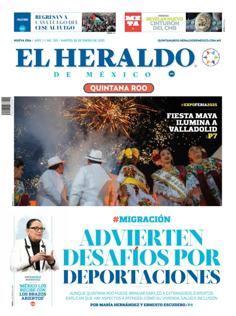 Portada de El Heraldo de Mexico - Quintana Roo del martes, 28 de enero de 2025