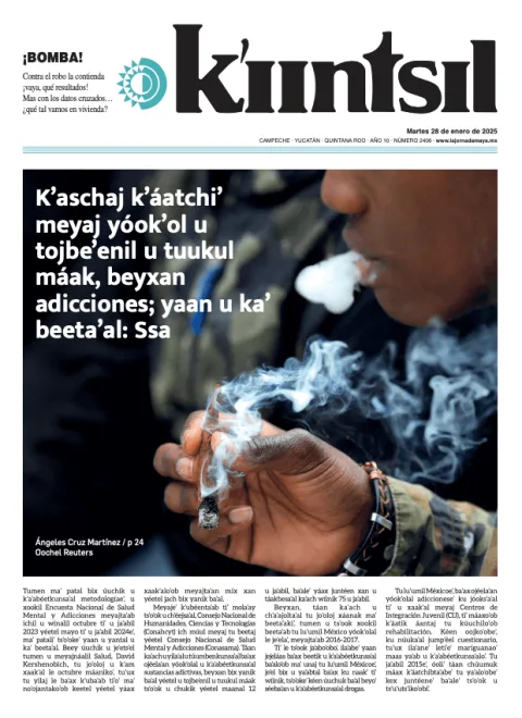 Portada de La Jornada - Kiintsil del martes, 28 de enero de 2025