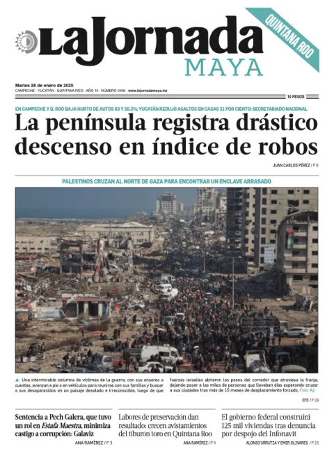 Portada de La Jornada Maya Quintana Roo del martes, 28 de enero de 2025