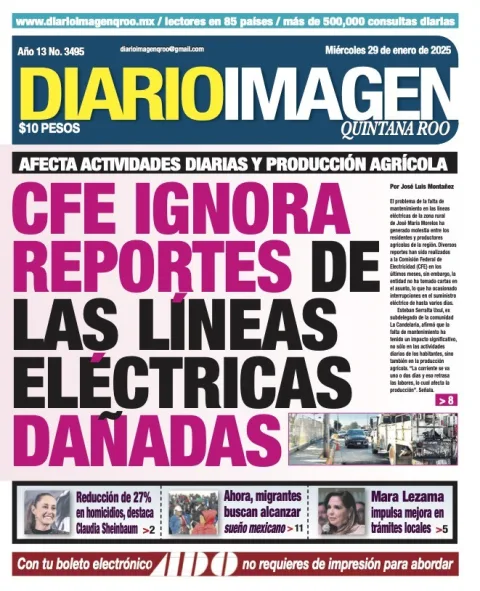 Portada de Diario Imagen Quintana Roo