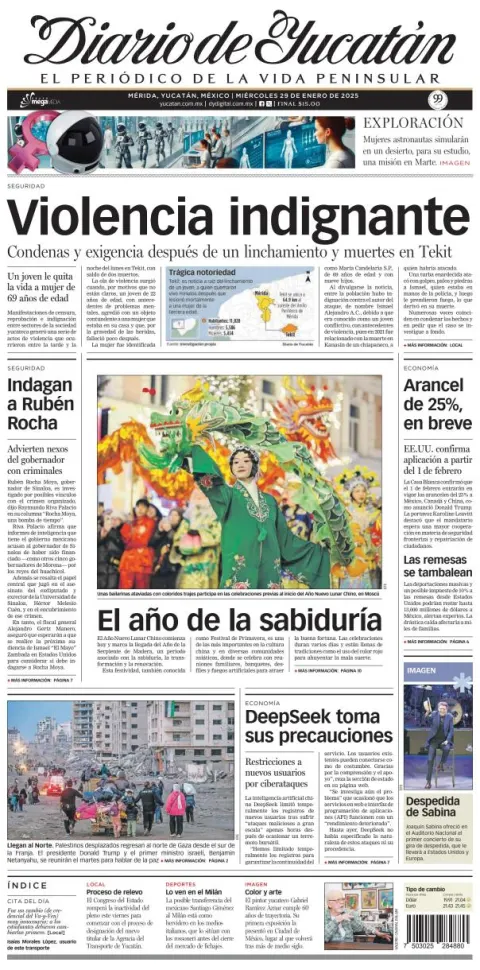 Portada de Diario de Yucatán
