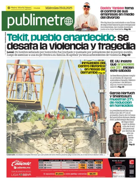 Portada de Publimetro Mérida