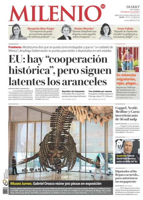 Portada de Milenio Monterrey del 2025-01-29
