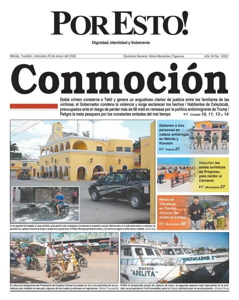 Portada de Por Esto (merida, Yucatan) del miércoles, 29 de enero de 2025