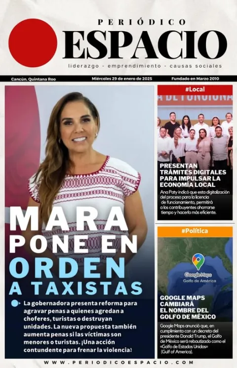 Portada de Periodico Espacio (portada) del 2025-01-29