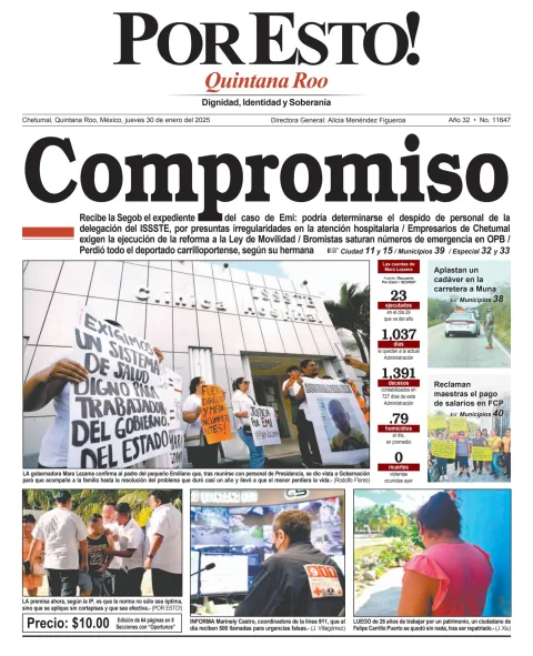 Portada de Por Esto (quintana Roo Chetumal)