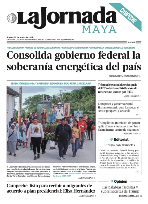 Portada de La Jornada Maya Campeche