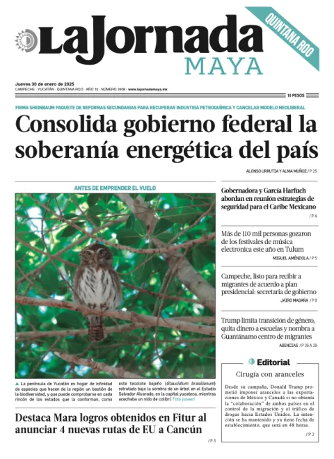 Portada de La Jornada Maya Quintana Roo