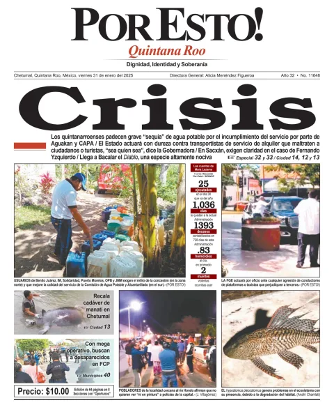 Portada de Por Esto (quintana Roo Chetumal)