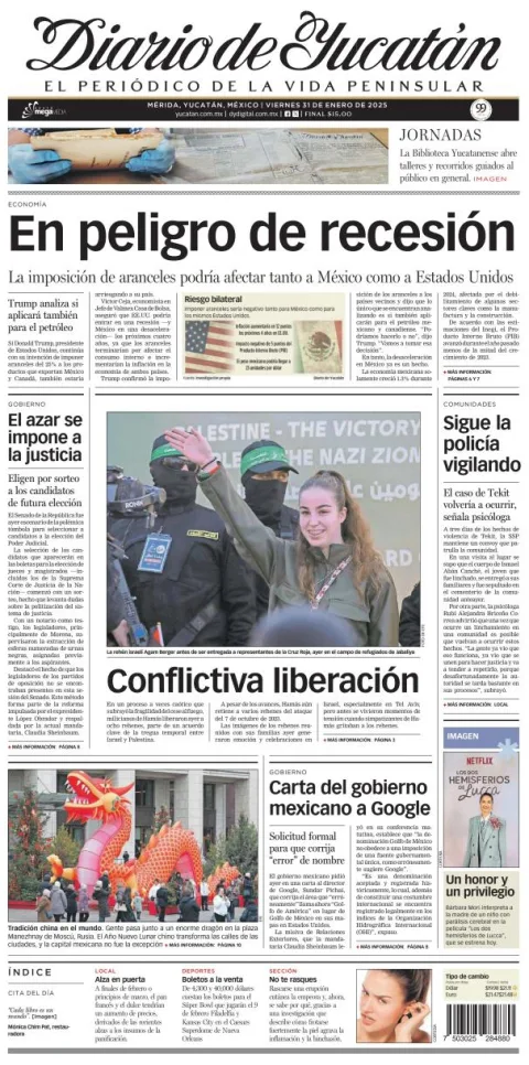 Portada de Diario de Yucatán