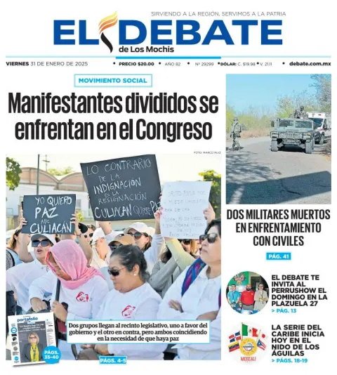 Portada de El Debate de los Mochis