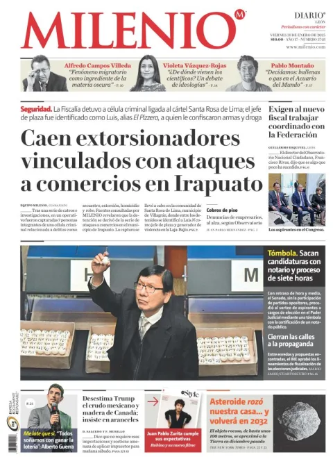 Portada de Milenio León del viernes, 31 de enero de 2025