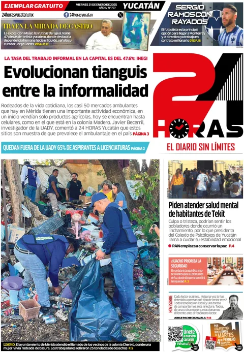 Portada de 24 Horas Yucatan del viernes, 31 de enero de 2025