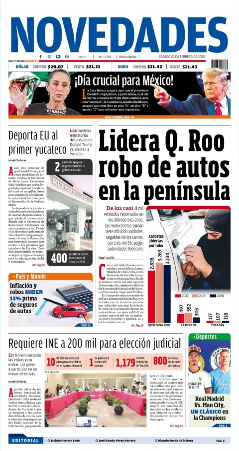 Portada de Novedades Quintana Roo