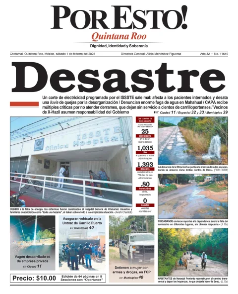 Portada de Por Esto (quintana Roo Chetumal)
