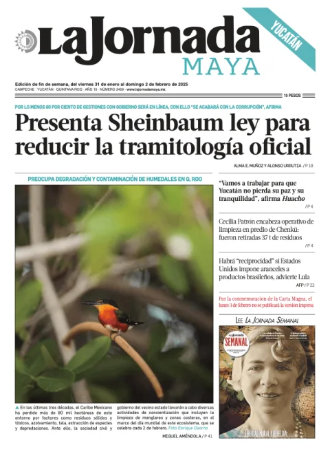 Portada de La Jornada Maya Yucatán