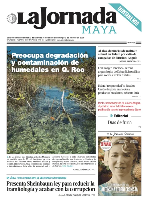 Portada de La Jornada Maya Quintana Roo