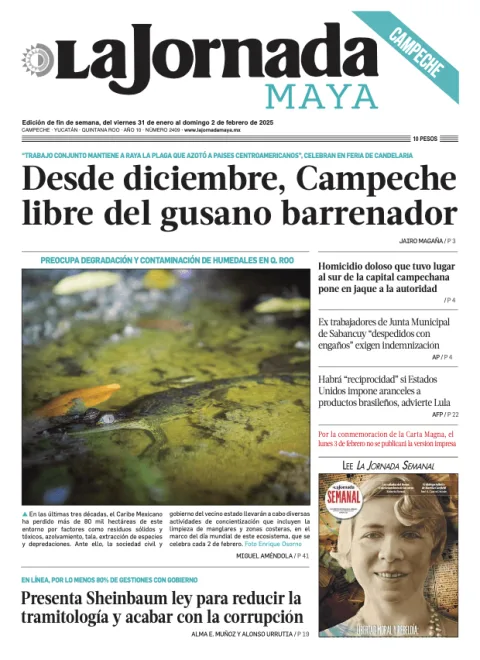 Portada de La Jornada Maya Campeche