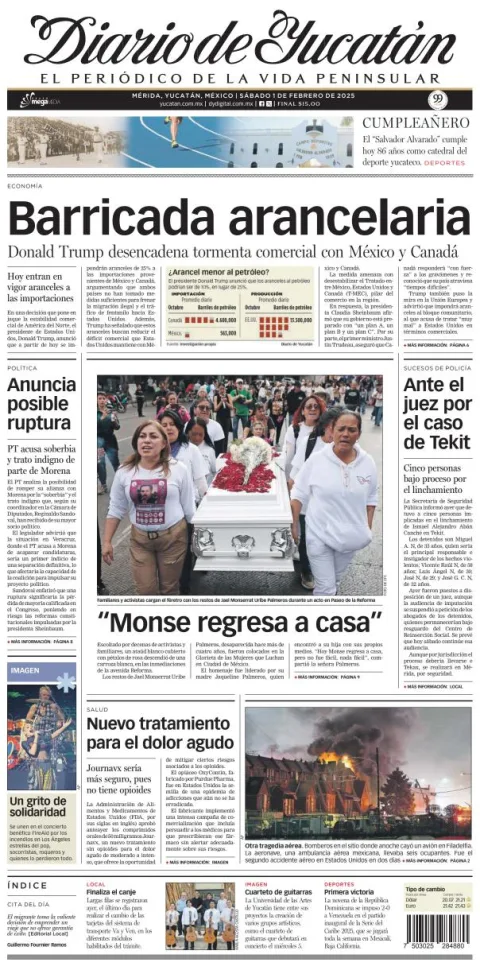 Portada de Diario de Yucatán