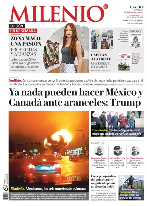 Portada de Milenio Monterrey del 2025-02-01