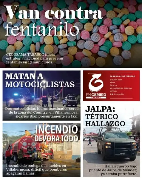 Portada de En Cambio - Tabasco (contraportada) del sábado, 1 de febrero de 2025
