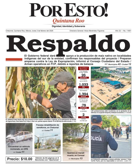 Portada de Por Esto (quintana Roo Chetumal)