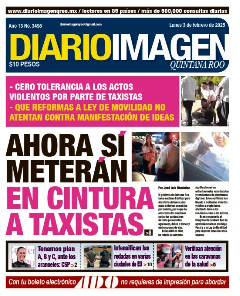 Portada de Diario Imagen Quintana Roo