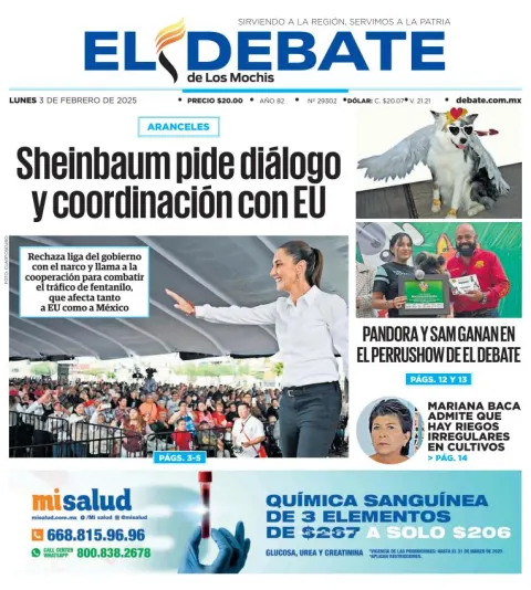 Portada de El Debate de los Mochis