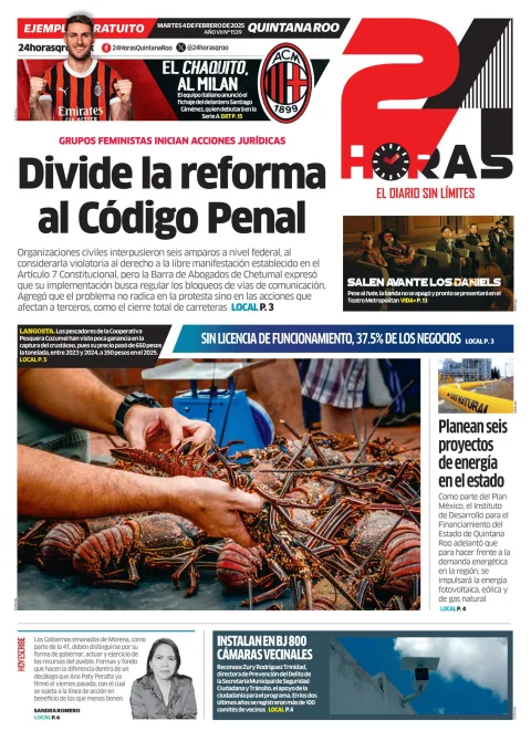 Portada de 24 Horas Quintana Roo