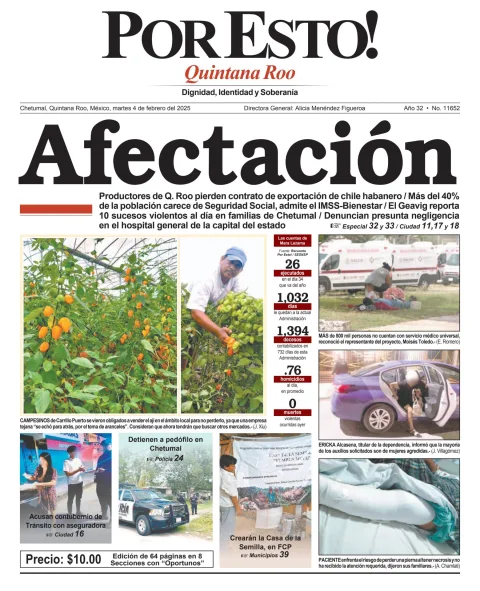 Portada de Por Esto (quintana Roo Chetumal)