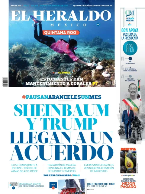 Portada de El Heraldo de Mexico - Quintana Roo del martes, 4 de febrero de 2025