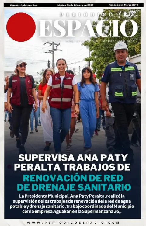Portada de Periodico Espacio (contraportada) del 2025-02-04