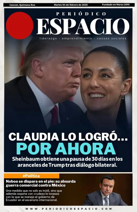 Portada de Periodico Espacio (portada) del 2025-02-04
