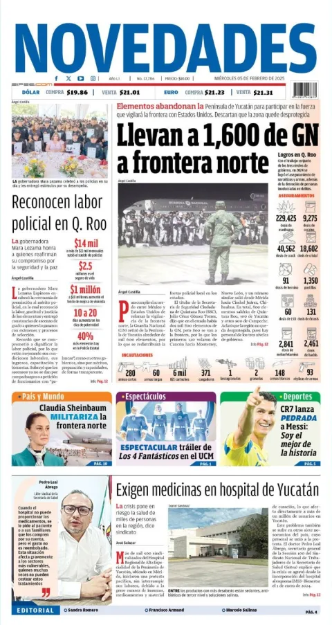 Portada de Novedades Quintana Roo