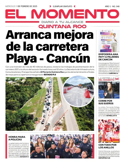 Portada de El Momento Quintana Roo