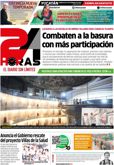 Portada de 24 Horas Yucatan