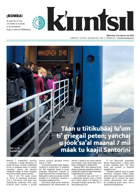 Portada de La Jornada - Kiintsil del miércoles, 5 de febrero de 2025