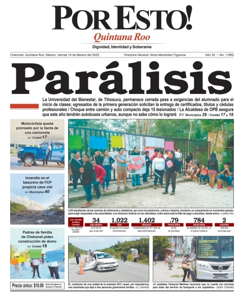 Portada de Por Esto (quintana Roo Chetumal)