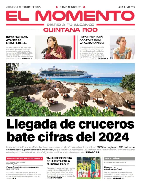 Portada de El Momento Quintana Roo