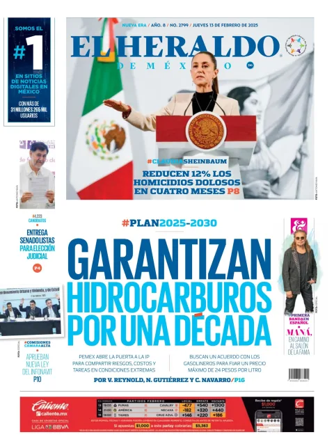 Portada de El Heraldo de Mexico