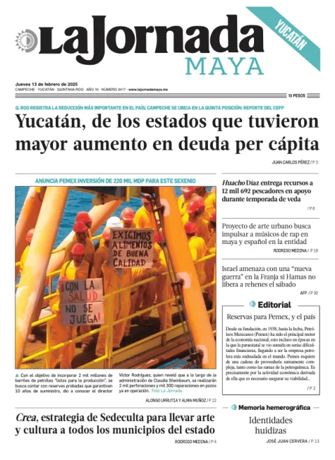 Portada de La Jornada Maya Yucatán