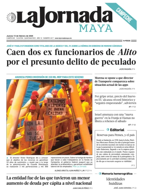 Portada de La Jornada Maya Campeche