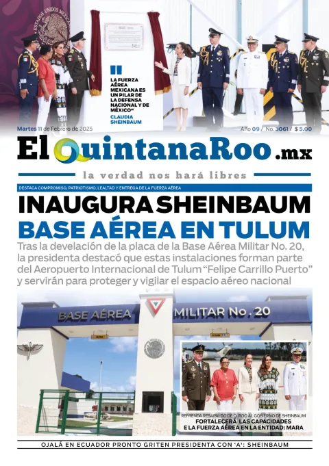 Portada de El Quintana Roo (portada)