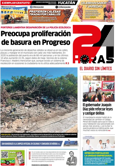Portada de 24 Horas Yucatan