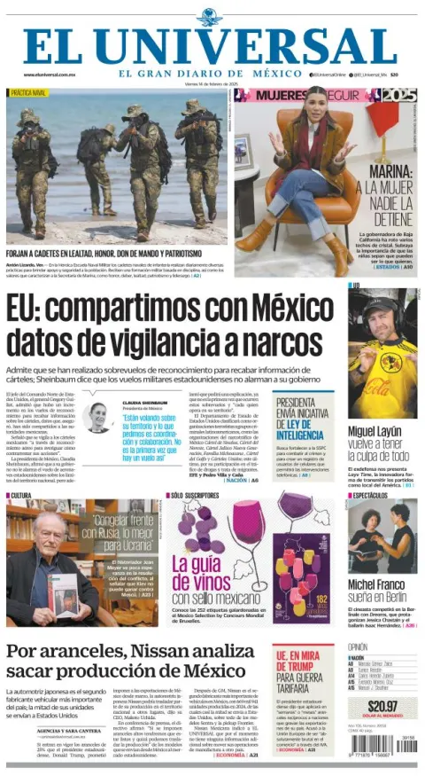 Portada de El Universal
