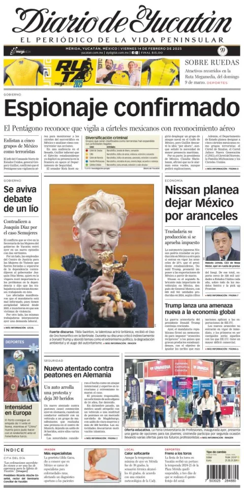 Portada de Diario de Yucatán