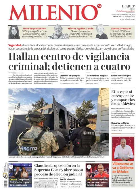 Portada de Milenio Jalisco
