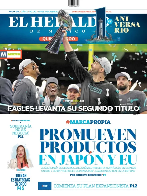 Portada de El Heraldo de Mexico - Quintana Roo del lunes, 10 de febrero de 2025