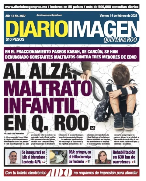 Portada de Diario Imagen Quintana Roo del viernes, 14 de febrero de 2025