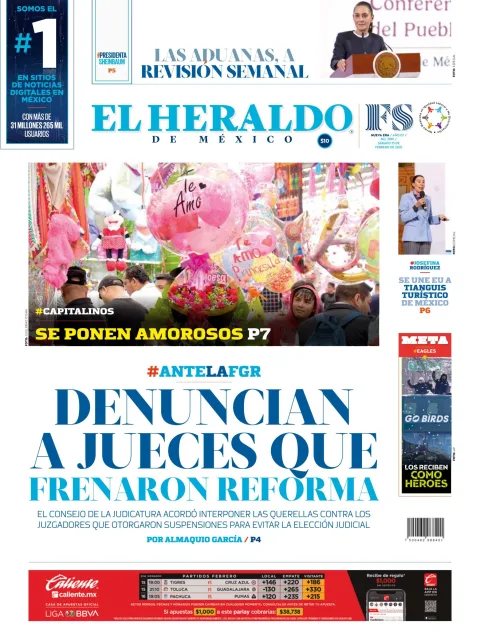 Portada de El Heraldo de Mexico